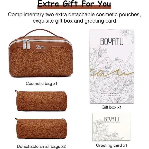 Travel Makeup Bag for Women Organizer: Set Large Capacity